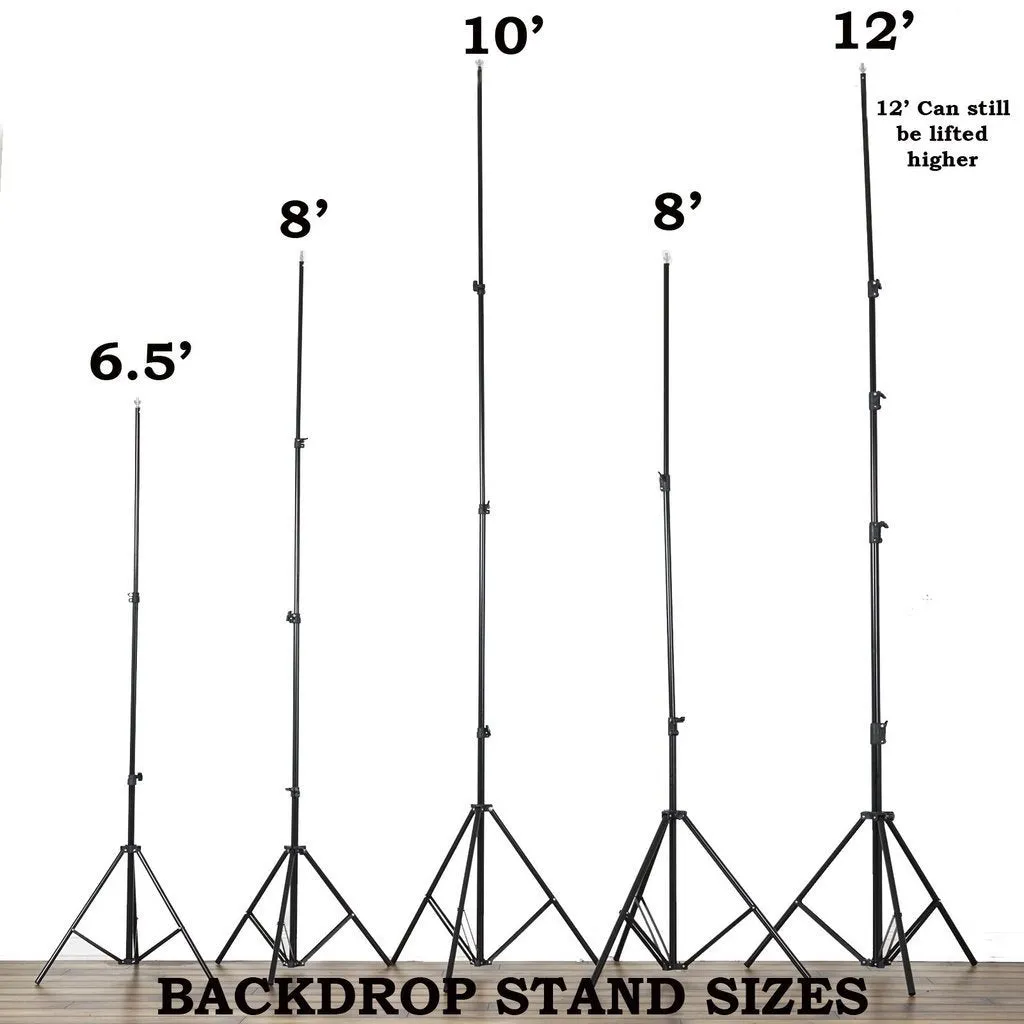 8ft x10ft Adjustable Heavy Duty Pipe and Drape Kit Wedding Photography Backdrop Stand