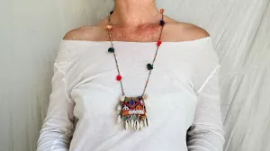 Beaded Banni Amulet Tribal Necklace. Gujarat. 0569