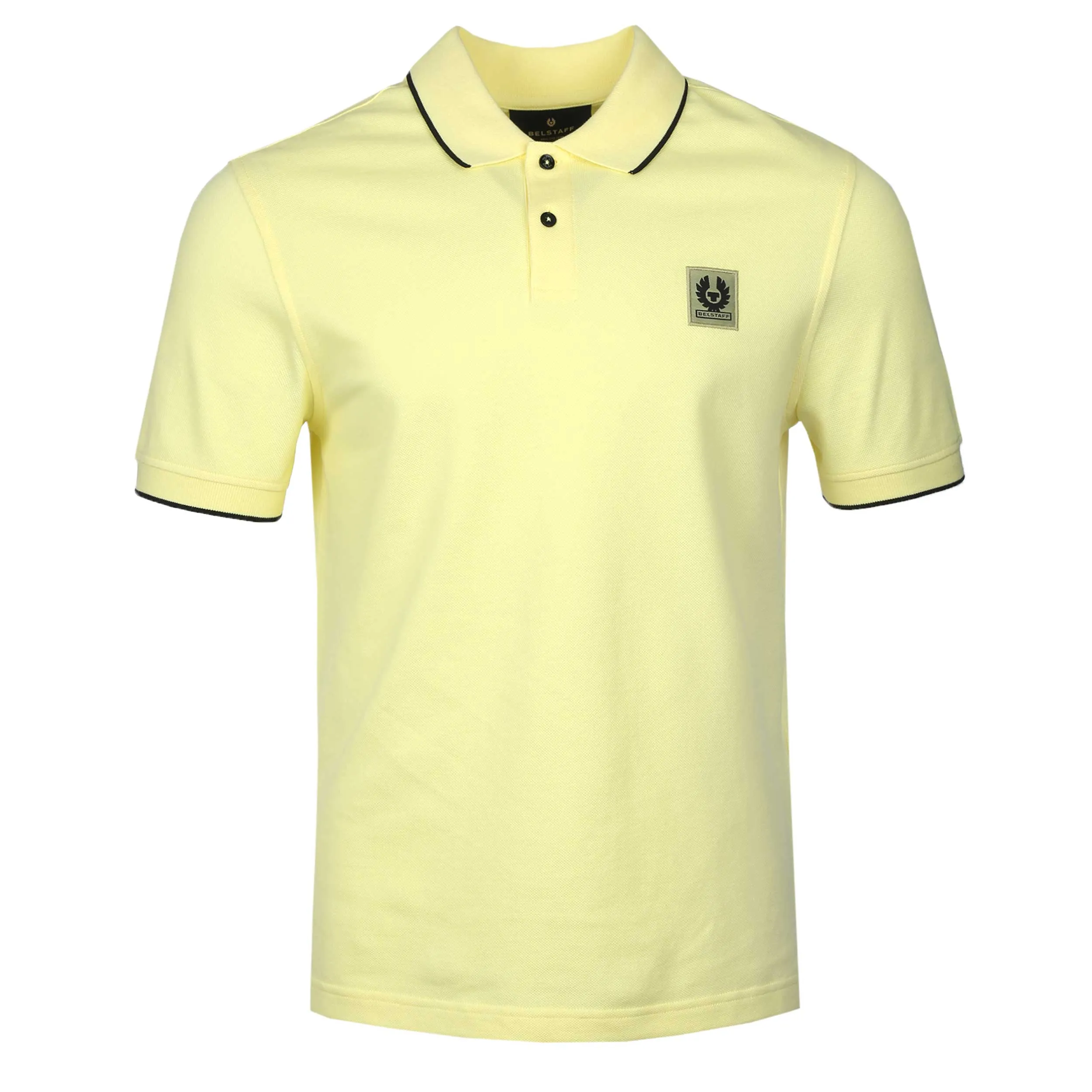 Belstaff Tipped Polo Shirt in Lemon Yellow