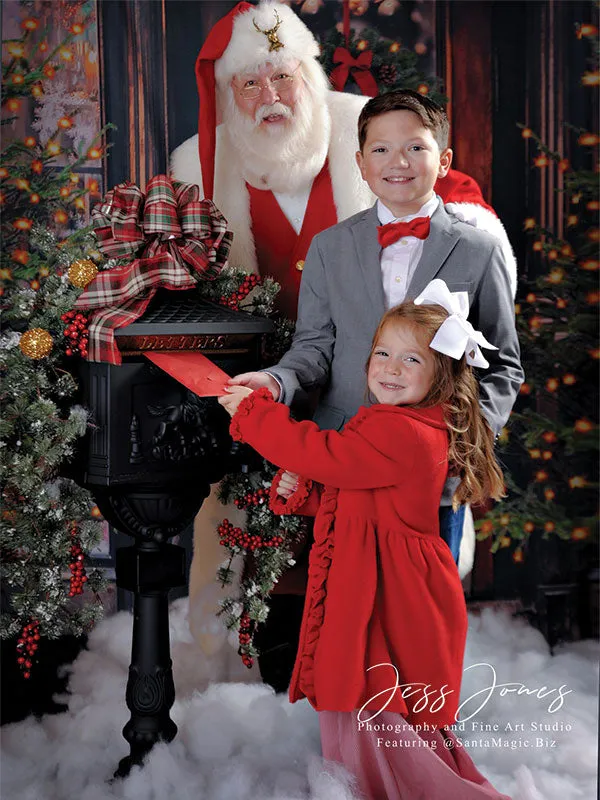 Christmas Market Printed Photo Backdrop