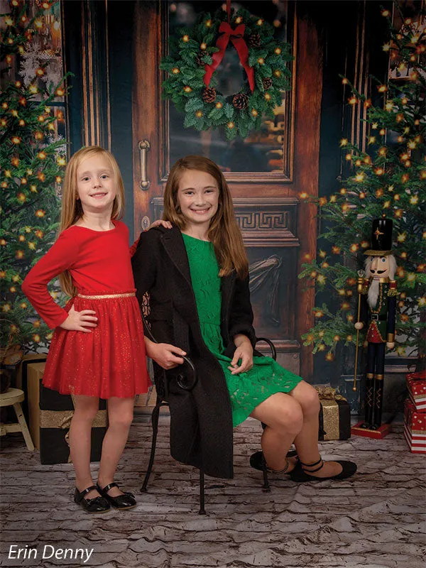 Christmas Market Printed Photo Backdrop
