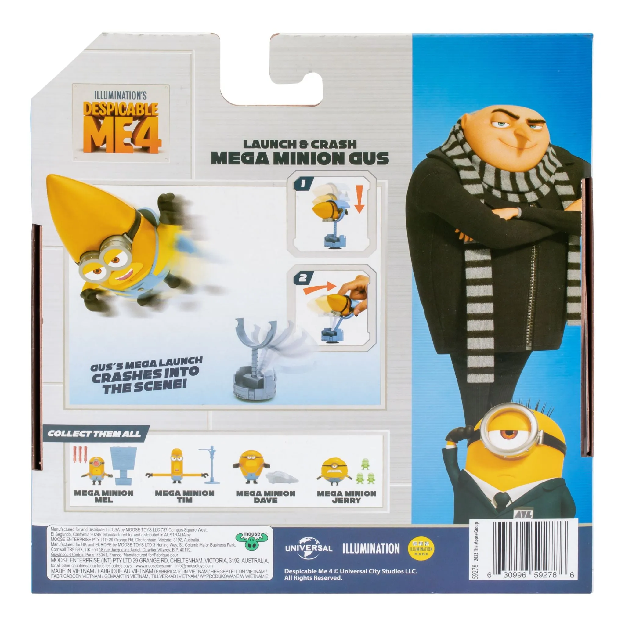 Despicable Me 4 Launch & Crash Mega Minion 4 Inch Figure - Gus