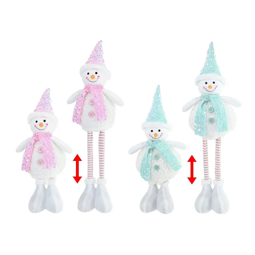 Extendable Snowman Pastel Asst (45-60cm)