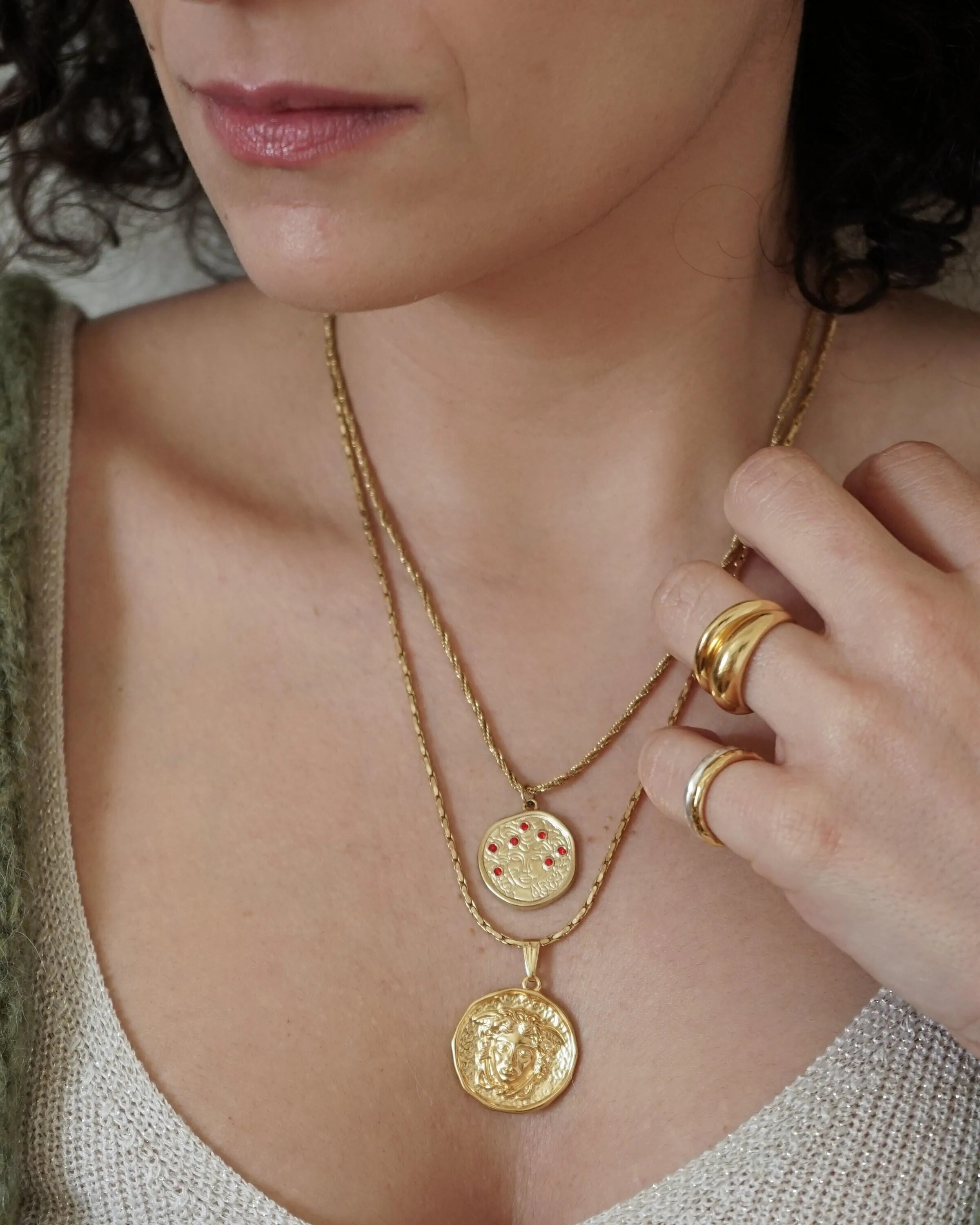 Gold Medusa Necklace