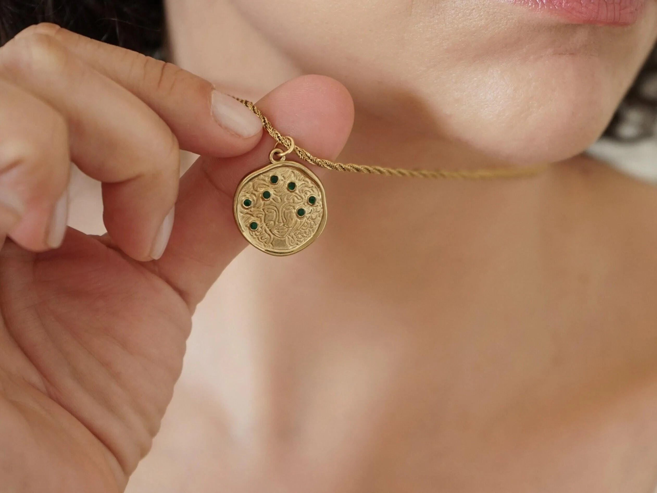 Gold Medusa Necklace