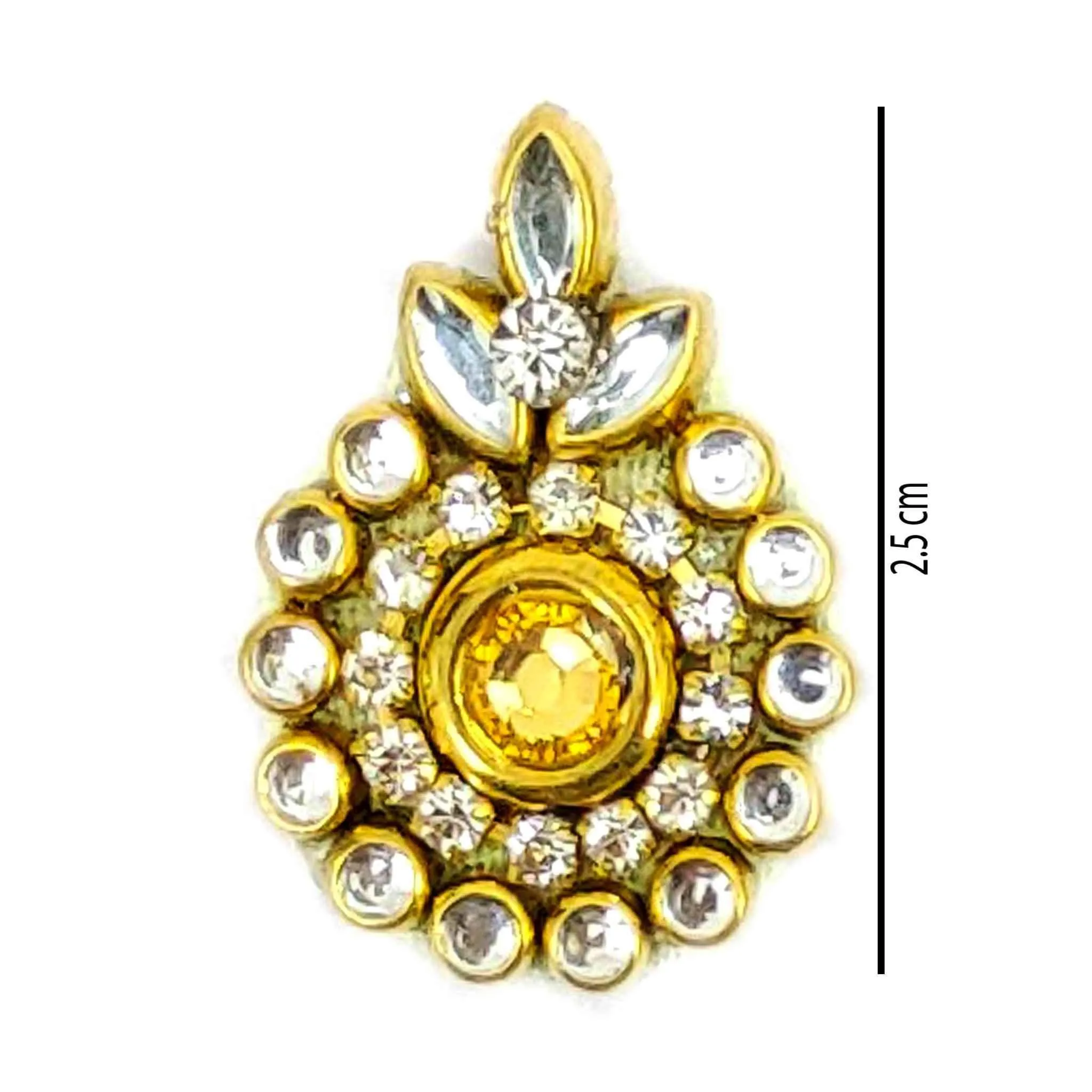 Rhinestones studded Tilak Buti for Craft, Trousseau Packing or Decoration - 11243