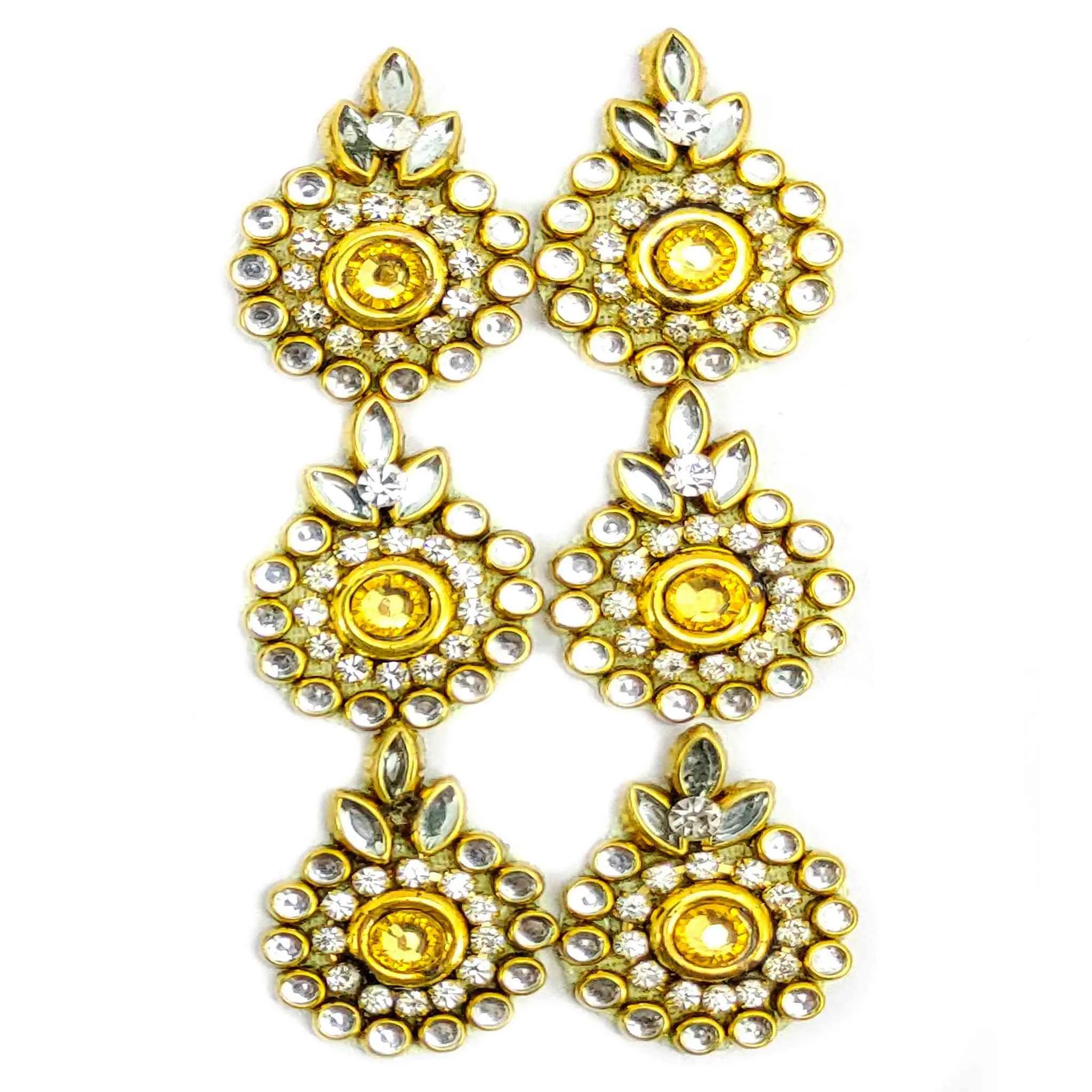 Rhinestones studded Tilak Buti for Craft, Trousseau Packing or Decoration - 11243