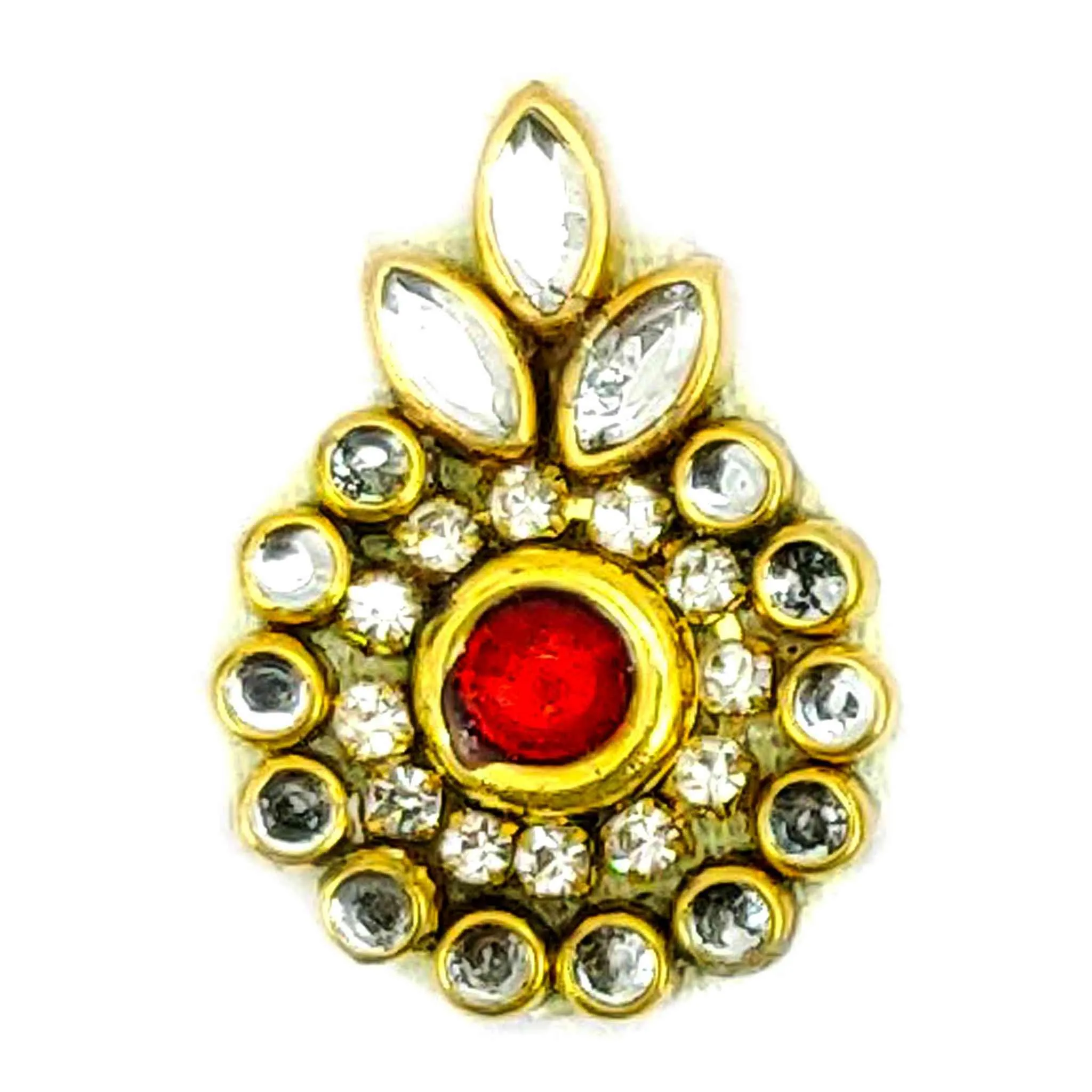 Rhinestones studded Tilak Buti for Craft, Trousseau Packing or Decoration - 11243