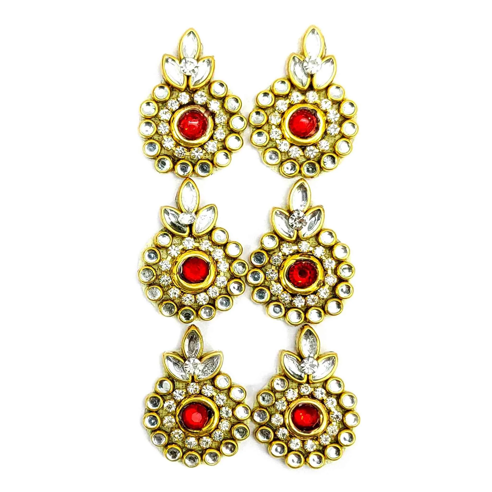 Rhinestones studded Tilak Buti for Craft, Trousseau Packing or Decoration - 11243